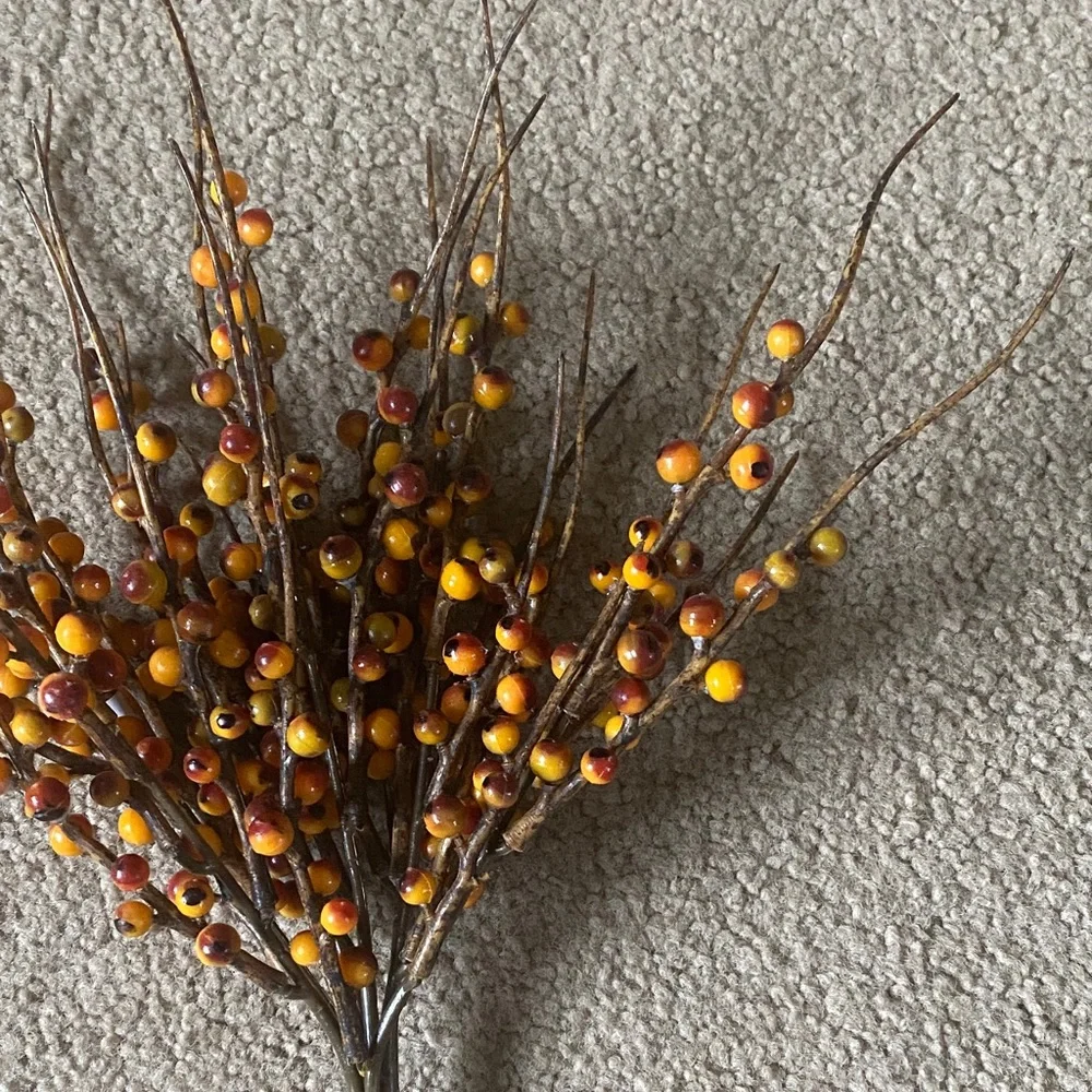 Autumn Rust Berry Branch Home Accent